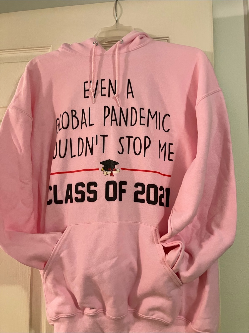 Pink Class of 2021 Graduation Hoodie
